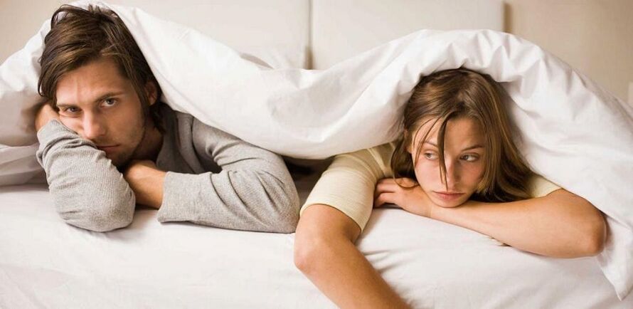 anxious woman and man with low potency