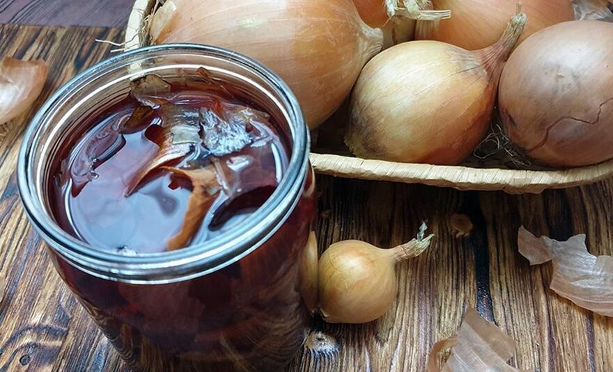 Decoction of onion peel for potency
